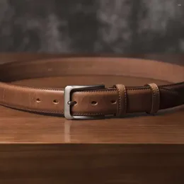 Cinturones 3,3 CM cinturón masculino moda diseñador de lujo para hombre Jeans de piel de vaca cuero genuino para hombre Correa hebilla Cummerbunds Ceinture Homme