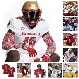 Boston College Eagles Jersey de futebol 90 Connor Lytton 8 Matthew Rueve 43 Sam Candotti 3 Khari Johnson 4 Ryan O'Keefe 0 Jaden Williams 38 Max Tucker