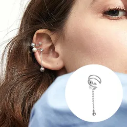 Backs Earrings Ear Cuff No Piercing 1PC Right Clip For Women Tassel Kpop Orbital Conch Bone Earing Girlish Jewelry EF013