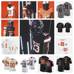 Fußballtrikot der Oklahoma State Cowboys 51 Austin Kawecki 82 Quinton Stewart 11 Dylan Smith 70 Jack Endean 33 Donovan Stephens 0 Lardarius Webb Jr. 8 D.J. McKinney