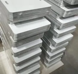 Konst och hantverk 3 storlekar sublimering registreringsskylt dekoration tom vita aluminium skylt fyra hål diy värmeöverföring beläggning reklamblad 913