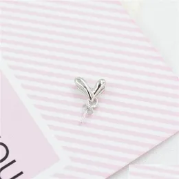 Jewelry Settings South Korea Version S925 Pearl Diy Holders Accessories Mini Heart-Shaped Pendant Gift Wholesale Manufacturers Mount F Dhydm