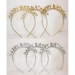 Partyhüte „Happy Birthday“, Stirnbänder, Gold, Silber, Rose, Kunststoff-Haarspangen, Ornamente, Dekoration, Kinderkrone 231023