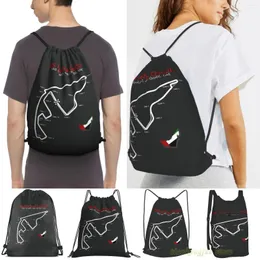 Sacos de compras The Yas Marina Circuit Mulheres Drawstring Sackpack Ginásio Homens Mochilas de viagem ao ar livre para treinamento Fitness Saco de natação