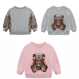 Pullover Teddy Bear Felpe per bambini Abbigliamento firmato per bambini Felpa scozzese Caldo autunno e inverno Ragazzi Ragazze Vestiti per bambini