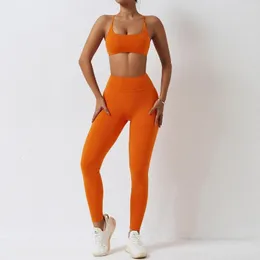 Set attivi Set da yoga Abbigliamento da palestra in 2 pezzi da donna Abbigliamento push up Leggings a vita alta Pantaloncini fitness Reggiseno sportivo Tuta da allenamento