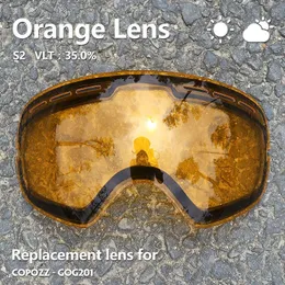 Лыжные очки COPOZZ 201, линзы для лыжных очков, линзы для защиты от запотевания UV400, большие сферические лыжные очки, зимние очки, очки, замена линз, только линза 231023
