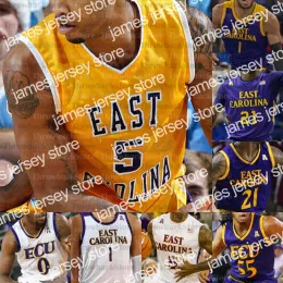 Anpassad college basket bär anpassade East Carolina Ecu Pirates baskettröjor Jayden Gardner Newton Seth Leday Brandon Suggs J.J. Mile