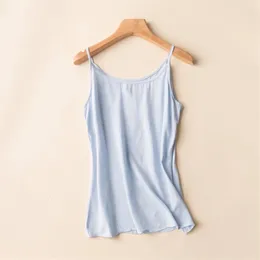 Camisoles Tanks Gowyimmes Big Size S-4XL Women Cotton Linen Tank Sexy Sling Vest Crop Tops Lady Summer OutfitsTank Brief Bottomings PD394 231023