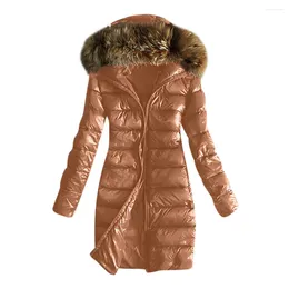 JAYCOSIN Solide Damen Mantel Lange Mäntel Parka Oversize Farbe Jacke Frauen Winter Dicke Parkas Mantel Frauen Daunen