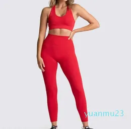 Women PCS Seamfless Yoga Set Gym Clothess Litness Suit Sports Brahigh Weist Leggings Sportwear Crop Top Puckout Paste Active Post