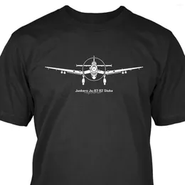 Herr t-skjortor Junkers JU-87 B2 STUKA T-shirt mode Kort ärmförsäljning Tryck O-Neck High Quality Style Casual Fitness EU Size XS-5XL TEE