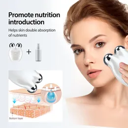 Dispositivi per la cura del viso EMS Beauty Dispositivo rassodante per il ringiovanimento della pelle con microcorrente 3D Roller Lift Stringere il massaggiatore antirughe per gli occhi 231023