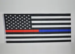 90150cm Blueline USA Flags 3x5 Foot Thin Blue Line USA Flag Black White and Blue American Flag مع Gromsets النحاسية 50pcs1296381