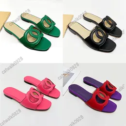 designer sandals womens slides luxury slippers G famous flats shoes platform genuine leather high quality with box