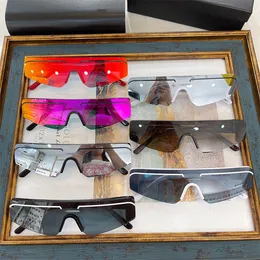 Мужские дизайнерские солнцезащитные очки цельные солнцезащитные очки в планковой оправе с буквами и коробкой в итальянском стиле для спорта и рыбалки