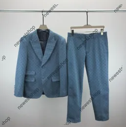 24SS Abiti da uomo Blazer Abiti da uomo firmati occidentali logo jacquard Blazer autunno capispalla di lusso cappotto Slim fit lettera patchwork pantaloni da donna eleganti