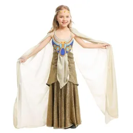 Costume di Halloween Donna Designer Costume Cosplay Costumi di colore Costumi di Halloween Mitologia egiziana antica Gonna lunga Palcoscenico del faraone egiziano per bambini