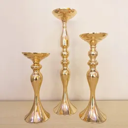 Ljushållare Metal Mermaid Stand Golden Silver White Flower Vase Candlestick Road Lead Candelabra Wedding Decor 231023