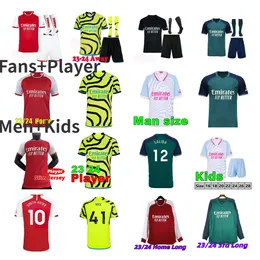 Arsen Soccer Jersey 23 24 Smith Rowe Saka Martinelli Tierney 2023 2024 ODEGAARD ​​NKETIAH G.JESUS ​​FABIO VIEIRA ZINCHENKO SALIBA THOMAS 골키퍼 쌀 남자 아이들 유니폼