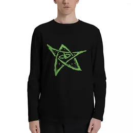 Herrpolos kall av cthulhu äldste tecken - grön lång ärm t -shirts t -shirt man blus söta toppar herr grafisk paket