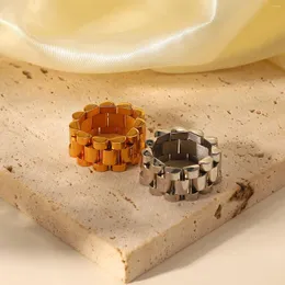 Cluster Anelli Anello in acciaio inossidabile Ragazze adolescenti abbinabili per le donne Anelli Set di gioielli Bague Femme Ringen Regalo di moda Party