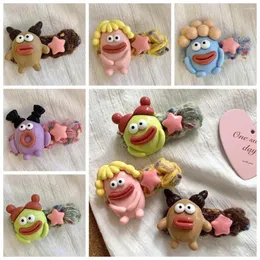 Hair Accessories Star Cartoon Doll Duckbill Clip Elegant Plush Knitted Ugly Hairpin Colorful Barrettes Funny Daily