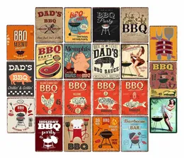 Dad039s Barbekü Teneke İşaretler Vintage Metal Plaklar Duvar Poster Dekoratif Plakalar Bar Dekorasyon Çiftlik Evi Dekor 20x30cm7925800