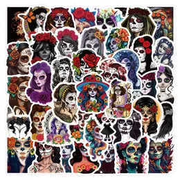 60Pcs Day of the Dead Stickers Facial Makeup Face Tattoo Graffiti Stickers for DIY Luggage Laptop Skateboard Motorcycle Bicycle Stickers