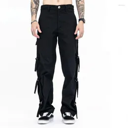 Calças masculinas Carga Militar Homens Casual Algodão Moda Macacões Sólidos Sweatpants Soltos Calças de Jogging Primavera Pantalon