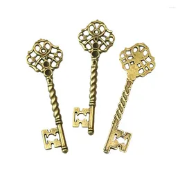 Charms 10st 69 21mm antik bronspläterad vintage nyckel för smycken som gör retro hängen diy tillbehör