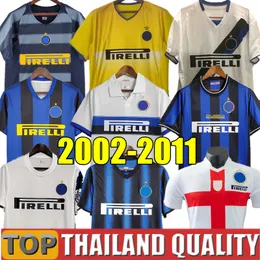 Inter Retro Soccer Jerseys 2002 2003 2004 2005 2007 2008 09 10 11 Ibrahimovic Figo Adriano Stankovic Cambiasso Crespo J.zanetti Milans Vintage Classic Shirt