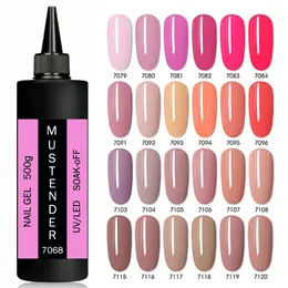 Nail Polish 500g Pure Color Nail Gel Polish Candy Macarons Nail Gel UV Gel Nude Pink Varnish Nail Glue for Morandi Nail Salon 120 Colors 231020