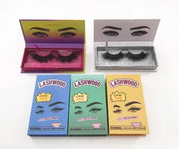 New Lashwood Eyelash Box Box Magnetic Eyelash Box مطبوعة العين المخصصة مربع رمش مخصص من Label1157493 بالكامل