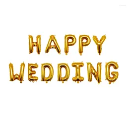 Decoração de festa 12 tamanhos 16 polegadas ouro rosa letras de casamento feliz balões decoração de casamento dia dos namorados suprimentos para eventos