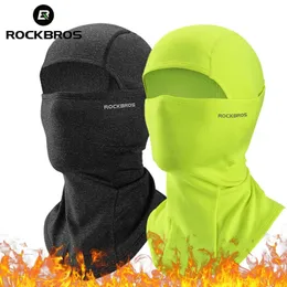 Cycling Caps Masks ROCKBROS Keep Warm Balaclava Winter Women Mens Motorcycle Bike Helmet Inner Cap Skiing Face Mask Thermal Windproof Hat 231023