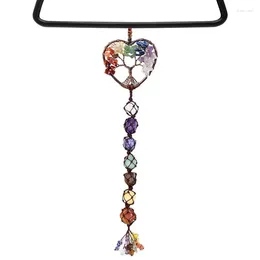 Decorative Figurines Rear View Mirror Decoration Dream Catchers Pendant For Car Rearview Healing Crystal Meditation Feng Shui