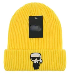 Nowa czapki czaszki luksusowa marka American Karl Hat Beanie Designer Cap Men Men Mężczyzn Kobiet Dopasowane czapki unisex kaszmirowe litery Casual Skull Caps Outdoor A4