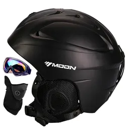 Caschi da ciclismo UomoDonnaBambino Casco da sci Snowboard per adulti Attrezzatura da sci Occhiali Maschera e copertura Skateboard di sicurezza integrato 231023