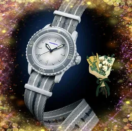 Luksusowe męskie zegarki Womens Automatyczny ruch mechaniczny Zegar Moda Data Nylon Pasp Kwarc Ruch igła Sapphire Deep Watch Orologio Di Lusso Prezenty