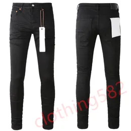 Purple Jeans Mens Jeans Designer Jeans Fashion Slim Skinny High Street Denim Light Blue Paste tyghål Storlek Lila märke Jeans Hip Hop Amirir Jeans Ksubi Jeans 2236