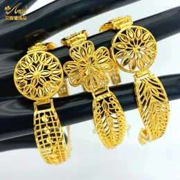 Braccialetti con ciondoli Dubai Braccialetti per gioielli da sposa placcati oro 24k per le donne Regali regolabili brasiliani di lusso per matrimoni all'ingrosso