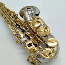 White copper gold plated 037 original structure E-flat professional Alto saxophone white shell keys deep carved alto sax