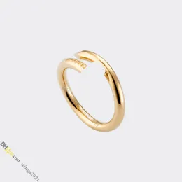 Tırnak yüzüğü takı tasarımcısı Kadınlar için vidalı yüzük tasarımcısı yüzük titanyum çelik altın kaplama asla solma alerjik olmayan, altın halka; Mağaza/21417581
