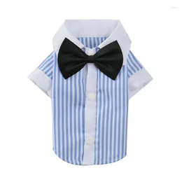 Abbigliamento per cani Abbigliamento per gentiluomo T-shirt Abito per gatti Abito da sposa Camicia a righe per cani di piccola taglia Costume natalizio Gatti Papillon Abito per animali domestici