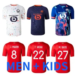 2023 2024 LOSC Lille Soccer Jerseys David Fonte Burk Bamba Yazici Football Dorts 23 24 Jikone R.Sanches T.Weah L.Araujo Maillots Men Kids Kit