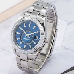 Movement Watch Rolaxes Clean Fatory Montre De Mechanical 42mm Full Stainless Steel Swim Wristwatches Sapphire Luminous Sky Calendar Watch Orologio