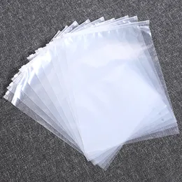 wholesale 50pcs/lot Clear Zipper Packaging Bags Clothing Resealable Poly Plastic Apparel Merchandise Zip Bags for Ship Clothes Shirt Jeans