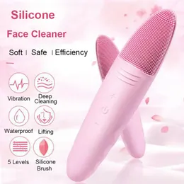 Rengöringsverktyg Tillbehör Electric Face Cleanser Silicone Cleaner Deep Brush Vibration Massager Lyftning Tätt hudvård Verktyg Vattentät 231023