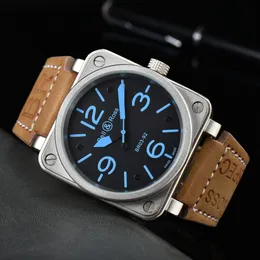 High Quality Top Brand Bell Ross Mens Watch Sports Business Silicone Strap Sapphire Mirror Automatic Mechanical Man Watches Designer Movement Montre Wristwatch